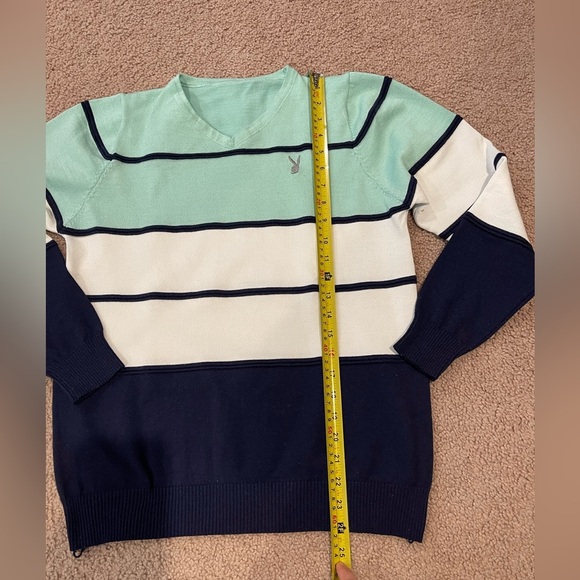 Korean Fashion Y2K knitted V-neck sweatshirt  Playboy Logo - Picture 5 of 7